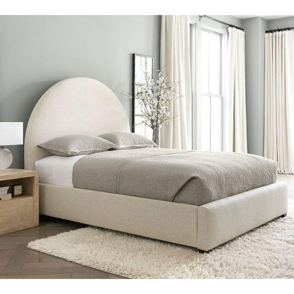 Chic Beige Chanel Queen Bed By Alhome - Zrafh.com - Your Destination for Baby & Mother Needs in Saudi Arabia