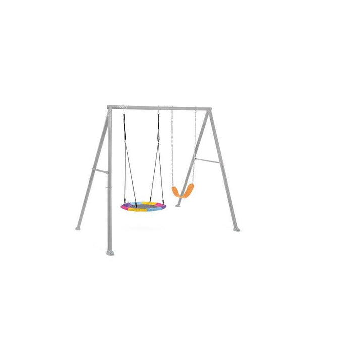 Intex Swing With Seat And Rocking Chair - Steel And Plastic - 3-10 Years- Unisex - Grey - Zrafh.com - Your Destination for Baby & Mother Needs in Saudi Arabia