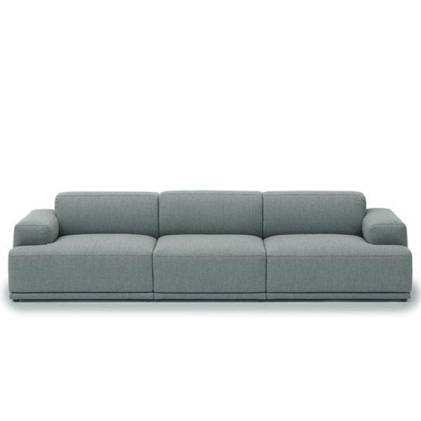 Capacious Gray Linen 3-Seater Sofa Swedish Wood By Alhome - Zrafh.com - Your Destination for Baby & Mother Needs in Saudi Arabia