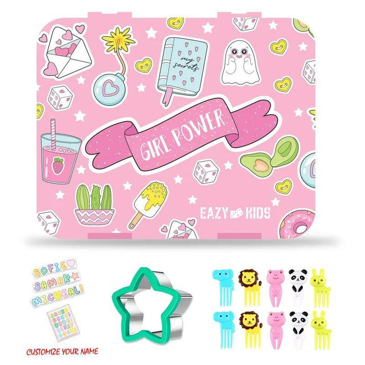 Eazy Kids 5 & 4 Convertible Bento Lunch Box With Sandwich Cutter Set - ZRAFH