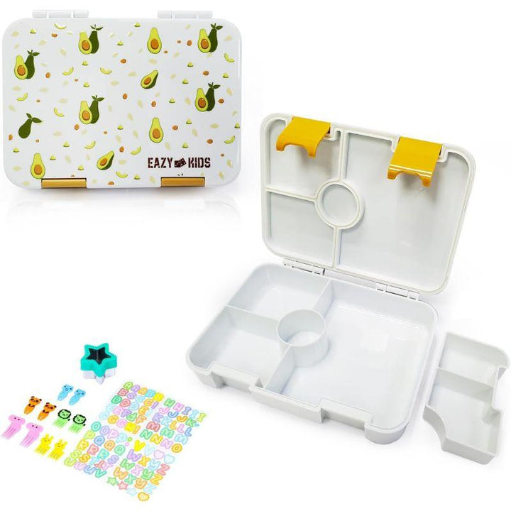 Eazy Kids 6 And 4 Convertible Bento Lunch Box With Sandwich Cutter Set - Avocado - Zrafh.com - Your Destination for Baby & Mother Needs in Saudi Arabia