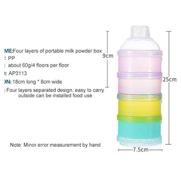 Amchi Baby Four Layers Of Portable Milk Powder Box - ZRAFH