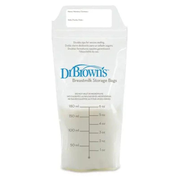 Dr. Brown's Breastmilk Storage Bags - 25 Pack - 180ml - Zrafh.com - Your Destination for Baby & Mother Needs in Saudi Arabia