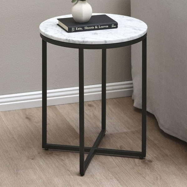 Side Table 40x50 cm - Black & White By Alhome - Zrafh.com - Your Destination for Baby & Mother Needs in Saudi Arabia