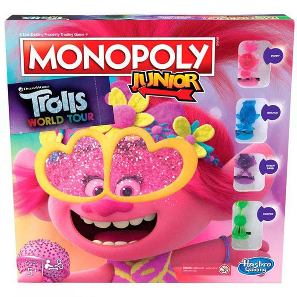 Monopoly Junior: Trolls World Tour Edition Board Game - ZRAFH