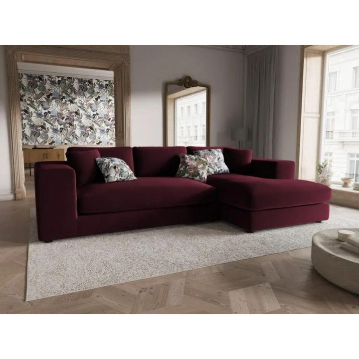 Big Velvet Corner Sofa - 280x170x85x85 cm - By Alhome - Zrafh.com - Your Destination for Baby & Mother Needs in Saudi Arabia