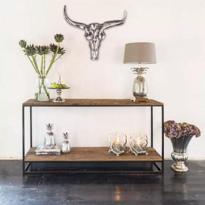 Industrial Wood and Iron Console By Alhome - Zrafh.com - Your Destination for Baby & Mother Needs in Saudi Arabia