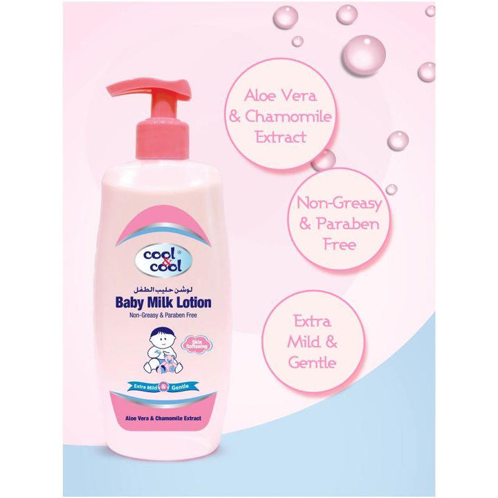 Cool & Cool Baby Milk Lotion 500 ml + Free 250 ml - Pink - Zrafh.com - Your Destination for Baby & Mother Needs in Saudi Arabia