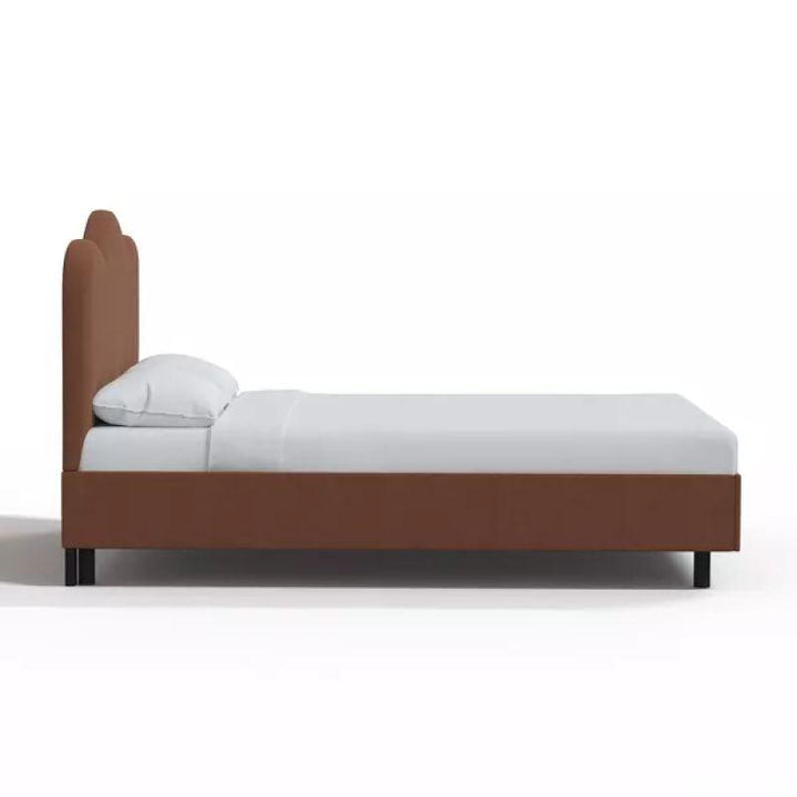 Supreme Comfort: Swedish Wood King Bed - Regal Brown Luxury (160x200x140) by Alhome - Zrafh.com - Your Destination for Baby & Mother Needs in Saudi Arabia