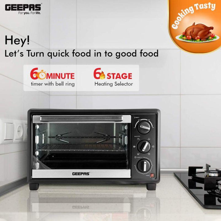 Electric Oven With Rotisserie 25 L 1600 W - GO4464N - Zrafh.com - Your Destination for Baby & Mother Needs in Saudi Arabia