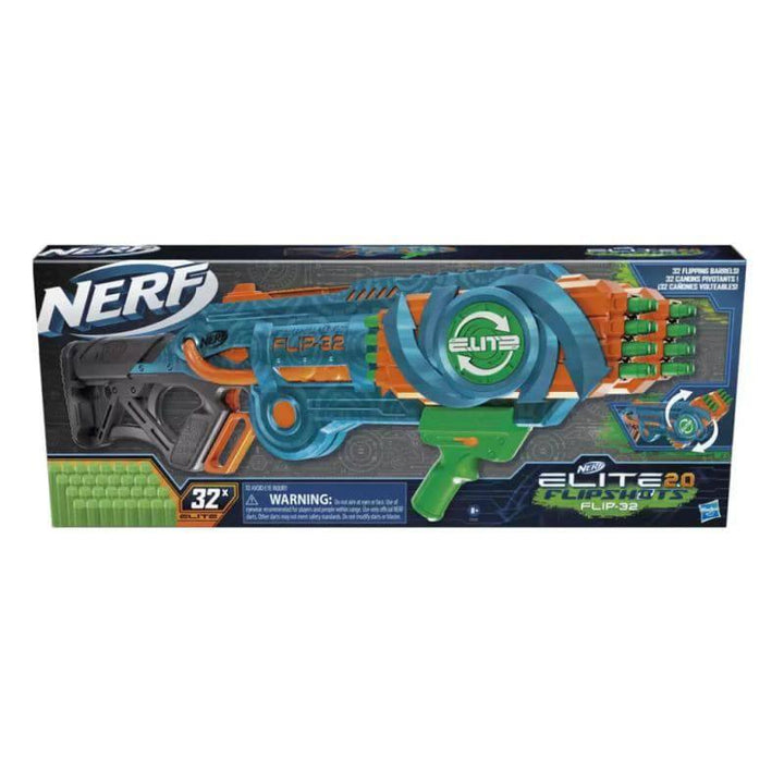 Nerf Elite 2.0 Flipshots Flip-32 Blaster 32 Dart Barrels - 32 Darts - ZRAFH
