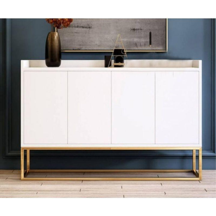 White Console Unit By Alhome - Zrafh.com - Your Destination for Baby & Mother Needs in Saudi Arabia