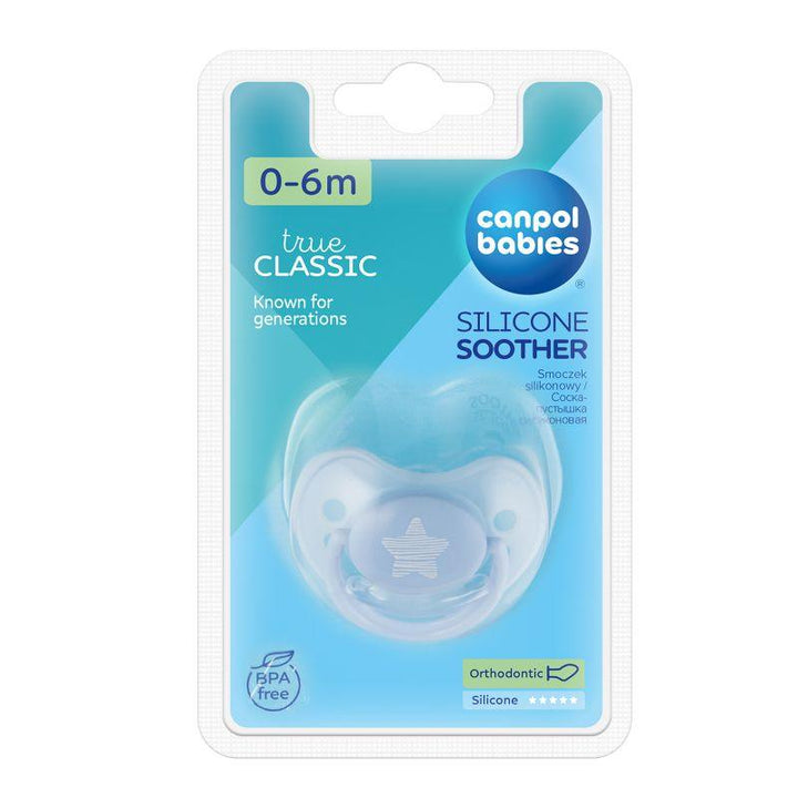 Canpol Orthodontic Silicone Soother 0-6 m - 1 Piece - pastelove - ZRAFH