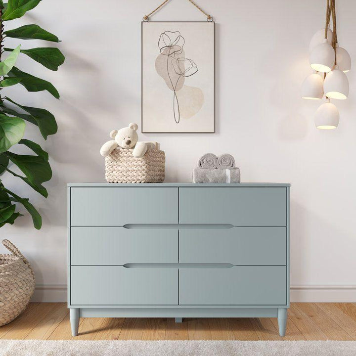 Kids Dresser: 120x47x83 Wood, Sky Blue by Alhome - Zrafh.com - Your Destination for Baby & Mother Needs in Saudi Arabia