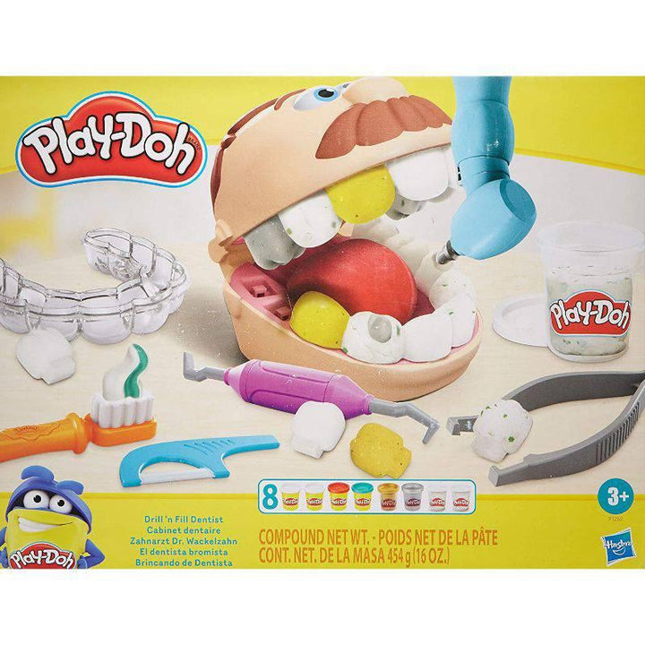 Doctor Drill N Fill Playset From Play-Doh Multicolor - 29x28.3x23.5 cm - F1259 - ZRAFH