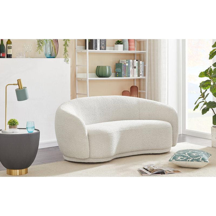 Beige Bouclé 3-Seater Sofa By Alhome - 110111324 - Zrafh.com - Your Destination for Baby & Mother Needs in Saudi Arabia