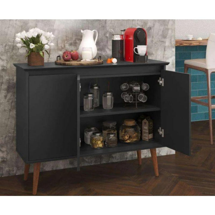 Stylish Black & Brown Coffee Corner By Alhome - Zrafh.com - Your Destination for Baby & Mother Needs in Saudi Arabia