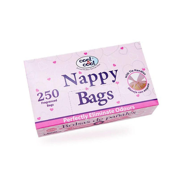 Cool & Cool Fragranced Nappy Bags Pink - 250 Pieces - Zrafh.com - Your Destination for Baby & Mother Needs in Saudi Arabia