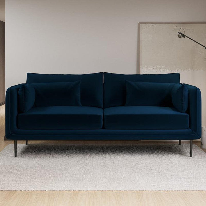 Eternal Elegance: Dark Blue Velvet 3-Seater Sofa for Refined Comfort By Alhome - Zrafh.com - Your Destination for Baby & Mother Needs in Saudi Arabia