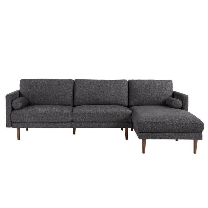 Modern Linen L-Shape Sofa - Grey - 270x150x85x85 cm - By Alhome - 110113376 - Zrafh.com - Your Destination for Baby & Mother Needs in Saudi Arabia