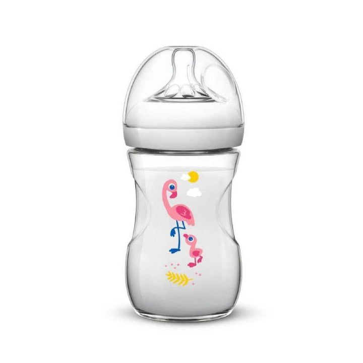 Philips Avent NATURAL FEEDING BOTTLE with flamingo pattern - 260ML - ZRAFH