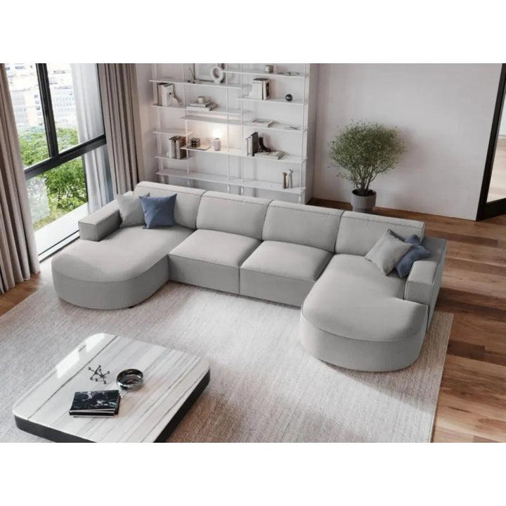 Modern Boucle U-Shape Sofa - 360x166x85x85 cm - By Alhome - Zrafh.com - Your Destination for Baby & Mother Needs in Saudi Arabia