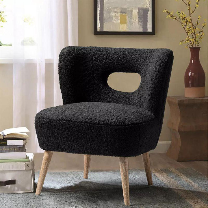 Unique Bouclé Chair - 90x85x85 cm - By Alhome - Zrafh.com - Your Destination for Baby & Mother Needs in Saudi Arabia