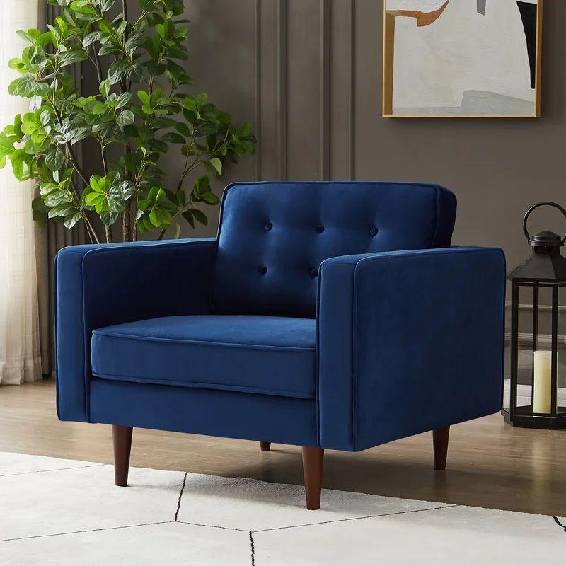 Baby blue cheap velvet chair