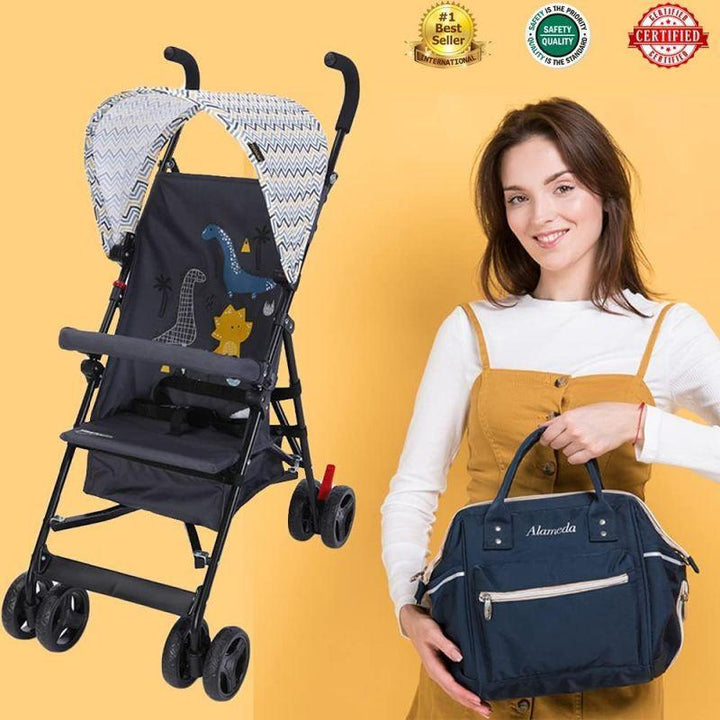 Teknum - Eco StRoleer & Bag Combo - Yellow Wave - Zrafh.com - Your Destination for Baby & Mother Needs in Saudi Arabia