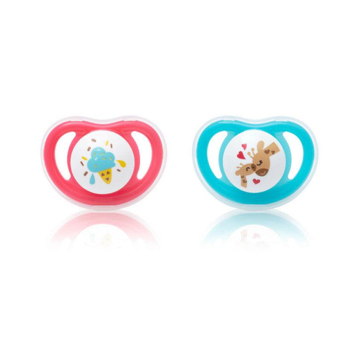 Pigeon Minilight Twin Pacifier Ice Cream And Giraffe - L - 12+ Months - Girl - 2 Pieces - Zrafh.com - Your Destination for Baby & Mother Needs in Saudi Arabia