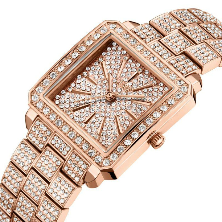 JBW Women's Crystal Watch 0.12 Diamonds - Stainless Steel - Ladies Watch - Rose Gold - J6386 - Zrafh.com - Your Destination for Baby & Mother Needs in Saudi Arabia