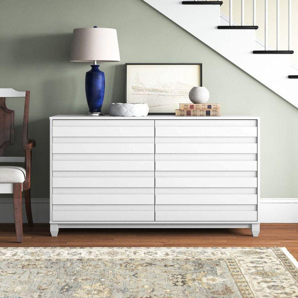 Kids Dresser: 145x45x83 Wood, White by Alhome - Zrafh.com - Your Destination for Baby & Mother Needs in Saudi Arabia