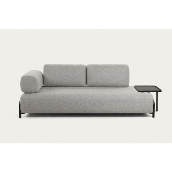 Ashen Suede Wood 3-Seater Sofa - Size: 220x85x85, Material: Linen By Alhome - 110112196 - Zrafh.com - Your Destination for Baby & Mother Needs in Saudi Arabia
