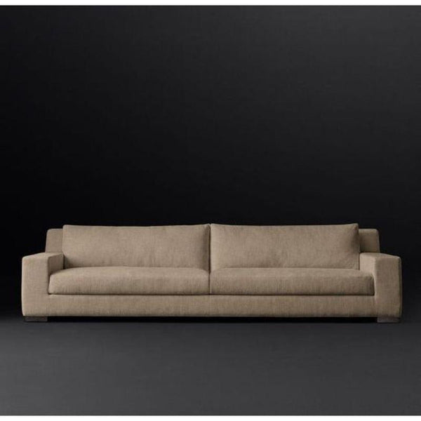 Elegant Beige Linen 3-Seater Sofa - 250x90x45 cm - Swedish Wood By Alhome - Zrafh.com - Your Destination for Baby & Mother Needs in Saudi Arabia