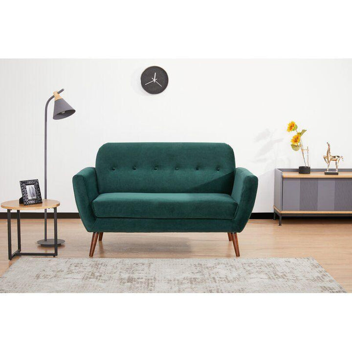 Modern Elegant Velvet 2 Seater Sofa - Green - 180x85x85 cm - By Alhome - Zrafh.com - Your Destination for Baby & Mother Needs in Saudi Arabia