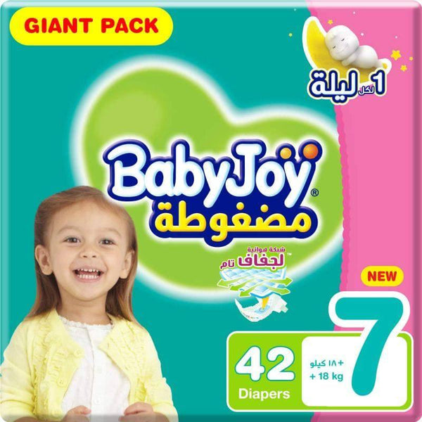 Babyjoy Giant Baby Diaper No#7 3XL Size - 42 Sheets - ZRAFH