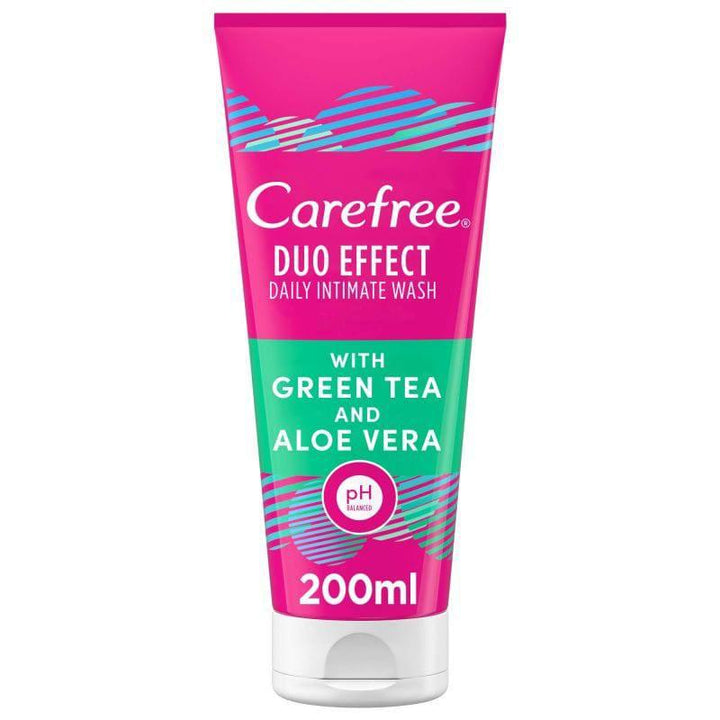 Carefree Intimate Wash Duo Effect Green Tea And Aloe vera - 200 Ml - ZRAFH