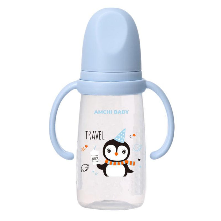 Amchi Baby Feeding Bottle with Handle-200ml - 0-1 Years - Zrafh.com - Your Destination for Baby & Mother Needs in Saudi Arabia