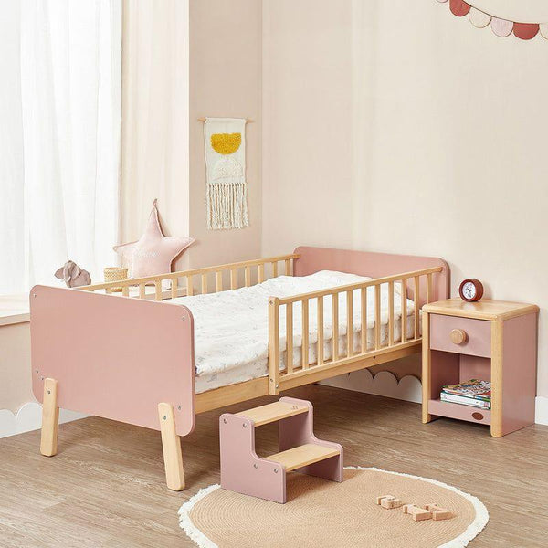 Kids Bed: 120x200x140 Wood, Pink by Alhome - 110112817 - Zrafh.com - Your Destination for Baby & Mother Needs in Saudi Arabia