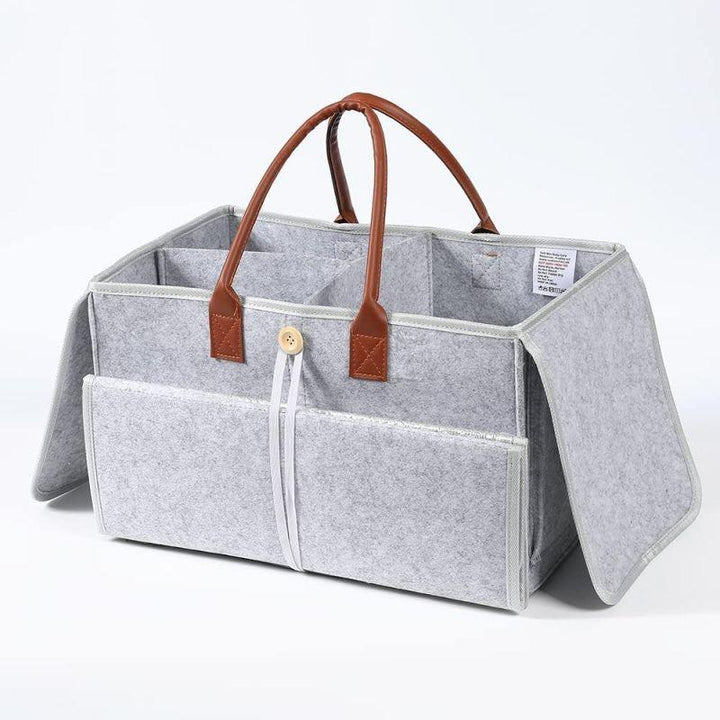 Little Story 2in1 Diaper Caddy with Mat - XL - Grey - Zrafh.com - Your Destination for Baby & Mother Needs in Saudi Arabia