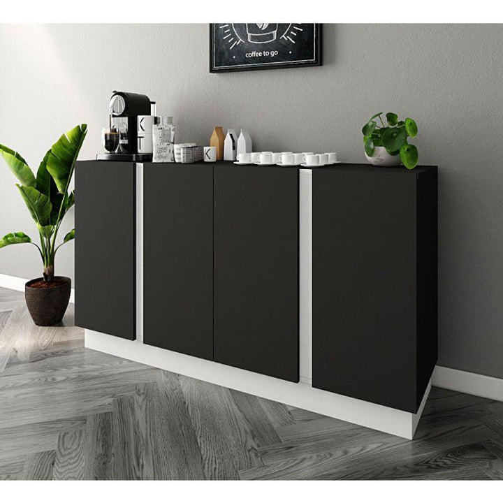 Black Coffee Corner with White Base By Alhome - Zrafh.com - Your Destination for Baby & Mother Needs in Saudi Arabia