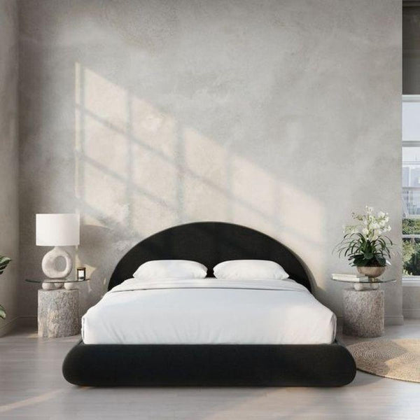 Luxe Collection: Swedish Wood King Bed - Majestic Black Opulence (160x200x140) by Alhome - Zrafh.com - Your Destination for Baby & Mother Needs in Saudi Arabia