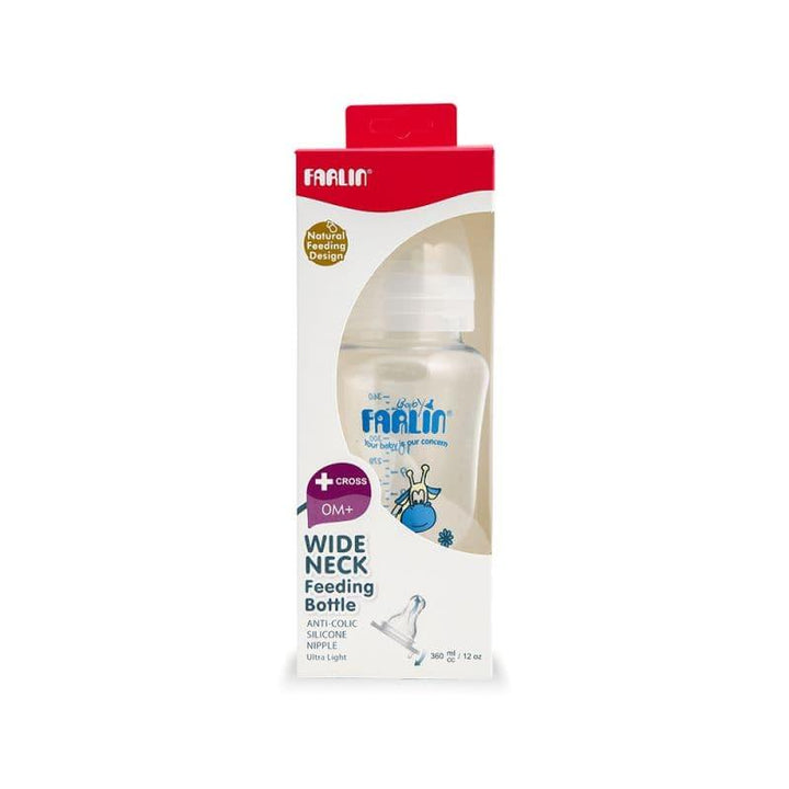 Farlin Wide Neck Feeding Bottle 360 ml - Blue - ZRAFH