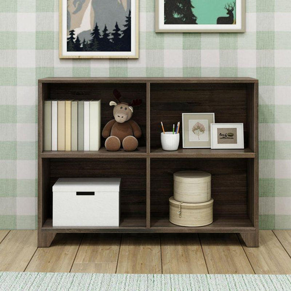Kids Bookcase: 108x27x82 Wood, Brown by Alhome - Zrafh.com - Your Destination for Baby & Mother Needs in Saudi Arabia