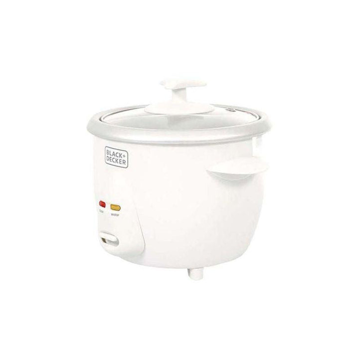 Black And Decker Rice Cooker With Lid - 0.6 L - 350 W - White - Zrafh.com - Your Destination for Baby & Mother Needs in Saudi Arabia