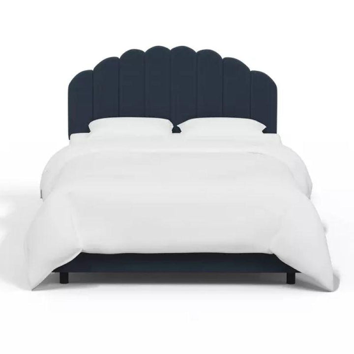 Supreme Comfort: Swedish Wood King Bed - Opulent Navy Tranquility (160x200x140) by Alhome - Zrafh.com - Your Destination for Baby & Mother Needs in Saudi Arabia