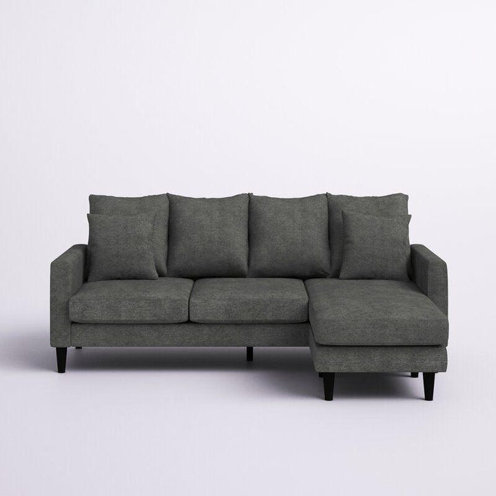 Modern Linen L-Shape Sofa - Grey - 270x150x85x85 cm - By Alhome - 110113366 - Zrafh.com - Your Destination for Baby & Mother Needs in Saudi Arabia