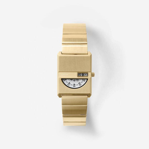 Breda Pulse Tandem Watch with Metal Bracelet - 26 mm - Gold - 1747a - Zrafh.com - Your Destination for Baby & Mother Needs in Saudi Arabia