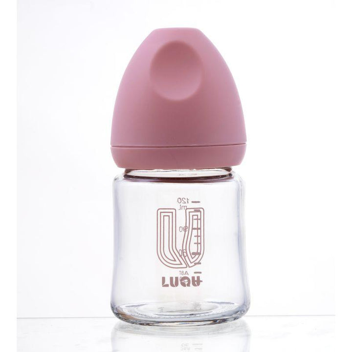 Luqu Glass Feeding Bottle Wide Neck - 120Ml - ZRAFH