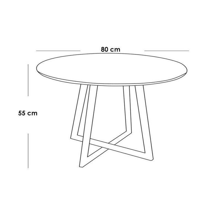 Coffee Table 80x55 cm - Brown & Black By Alhome - Zrafh.com - Your Destination for Baby & Mother Needs in Saudi Arabia